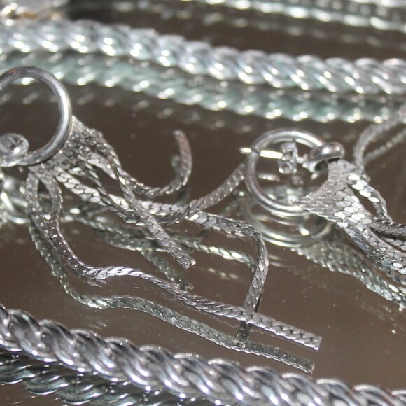 Vintage 271 Grams of 925 Sterling Silver Bracelets Necklaces Bangles More - Picture 7 of 10